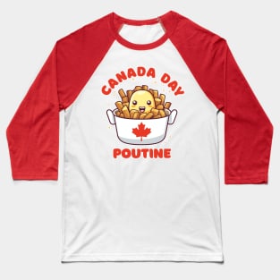 Canada Day Funny Kawaii Poutine Baseball T-Shirt